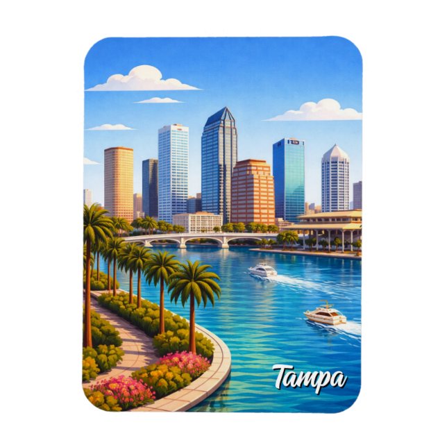Magnet Flexible Voyage à Tampa en Floride (Vertical)