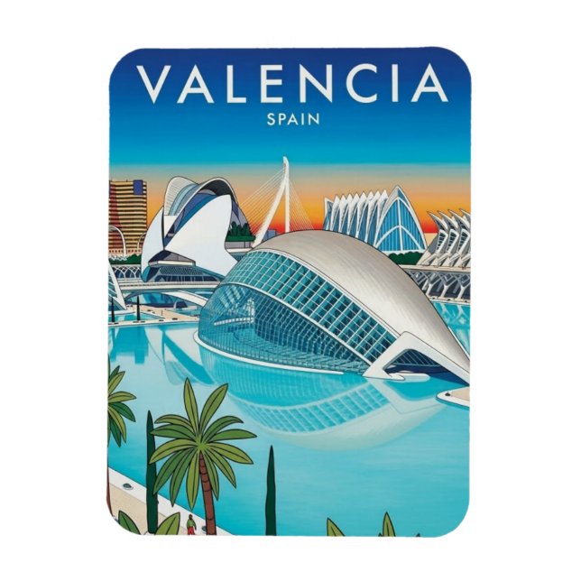 Magnet Flexible Voyage à Valence Espagne (Vertical)