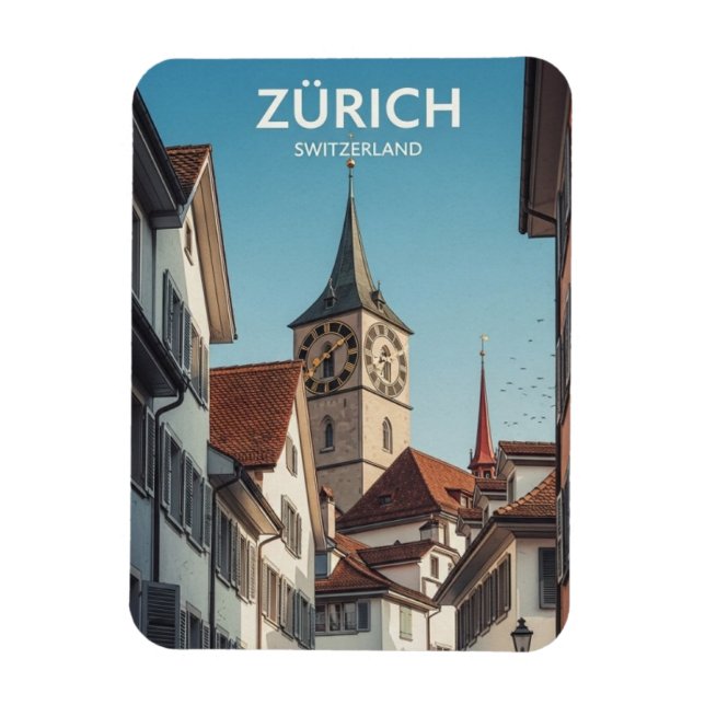 Magnet Flexible Voyage à Zurich en Suisse (Vertical)