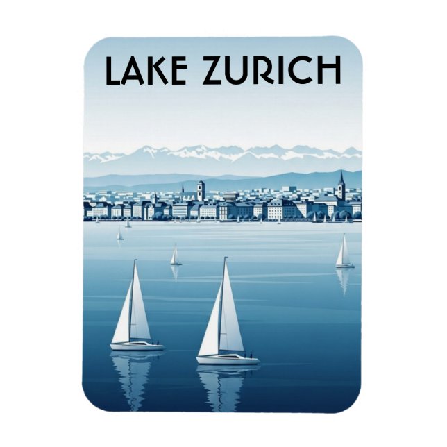 Magnet Flexible Voyage à Zurich en Suisse (Vertical)