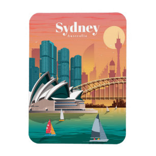 Magnet Flexible Voyage Art Voyage À Sydney Australie