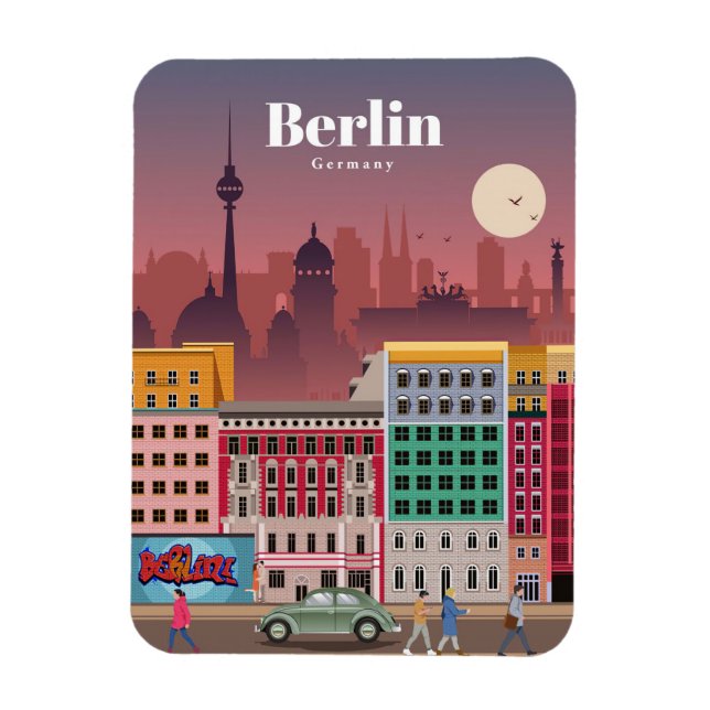 Magnet Flexible Voyage Art Voyage Berlin Allemagne (Vertical)