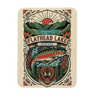 Magnet Flexible Voyage au lac Flathead Montana