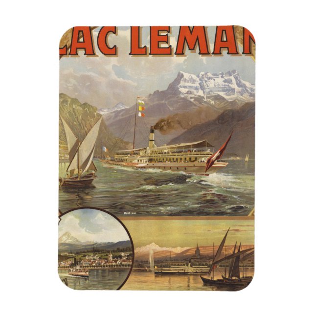Magnet Flexible Voyage au Lac Léman (Vertical)