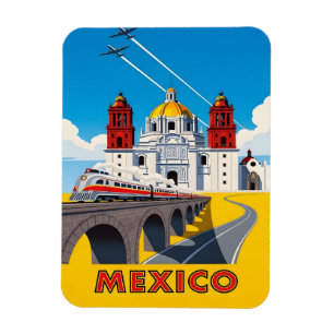 Magnet Flexible Voyage au Mexique vintage