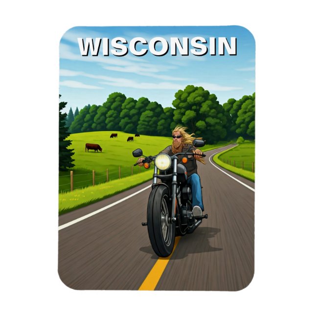 Magnet Flexible Voyage au Wisconsin (Vertical)