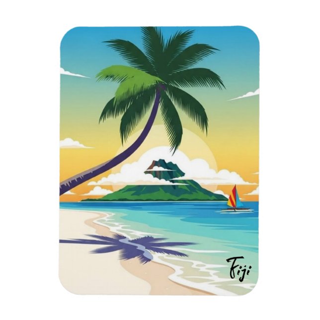 Magnet Flexible Voyage aux Fidji (Vertical)
