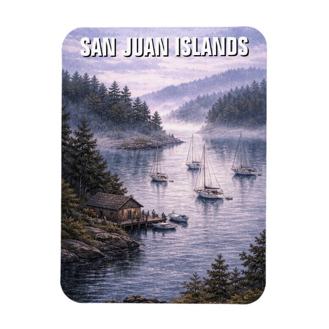 Magnet Flexible Voyage aux îles San Juan de Washington (Vertical)