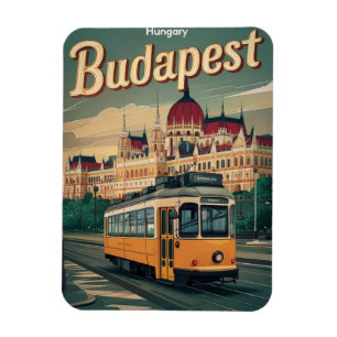 Magnet Flexible Voyage Budapest Hongrie maison vintage du parlemen