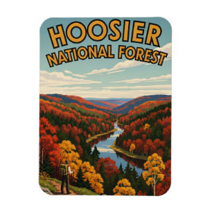 Magnet Flexible Voyage dans la forêt nationale d'Indiana Hoosier