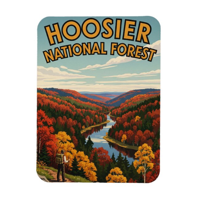 Magnet Flexible Voyage dans la forêt nationale d'Indiana Hoosier (Vertical)