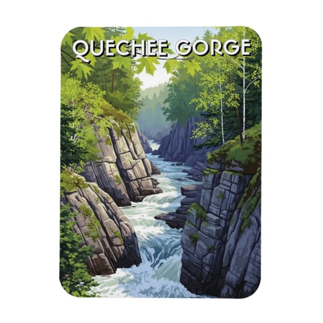 Magnet Flexible Voyage dans la gorge de Quechee au Vermont (Vertical)