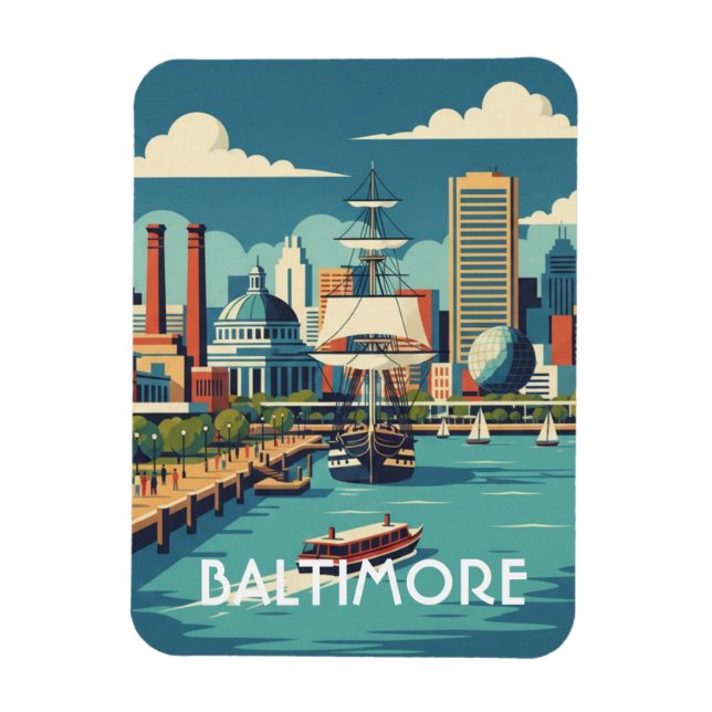 Magnet Flexible Voyage dans le Inner Harbor de Baltimore dans le M (Vertical)