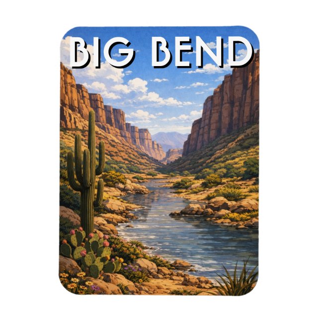 Magnet Flexible Voyage dans le parc national de Big Bend (Vertical)
