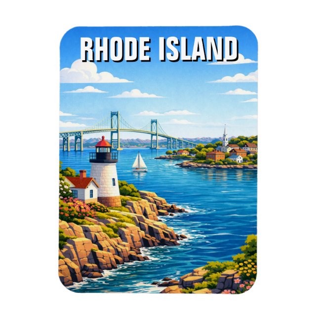 Magnet Flexible Voyage dans le Rhode Island (Vertical)