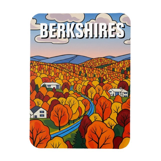 Magnet Flexible Voyage dans les Berkshires Massachusetts (Vertical)