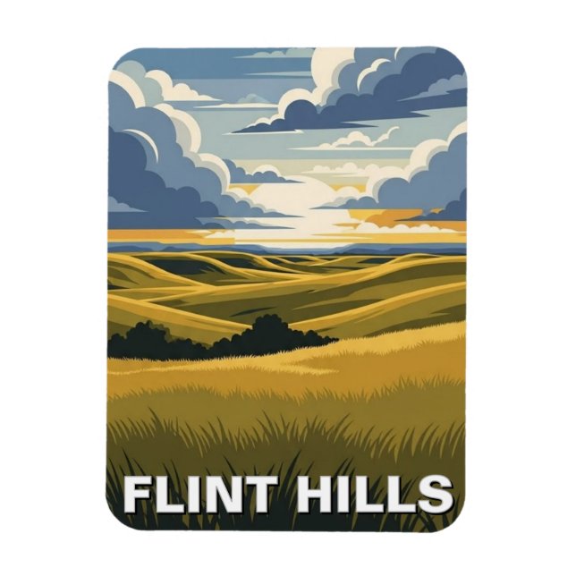 Magnet Flexible Voyage dans les Flint Hills du Kansas (Vertical)