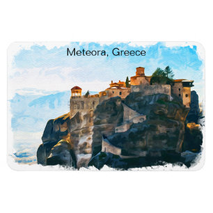 Magnet Flexible Voyage d'aquarelle Meteora Grèce