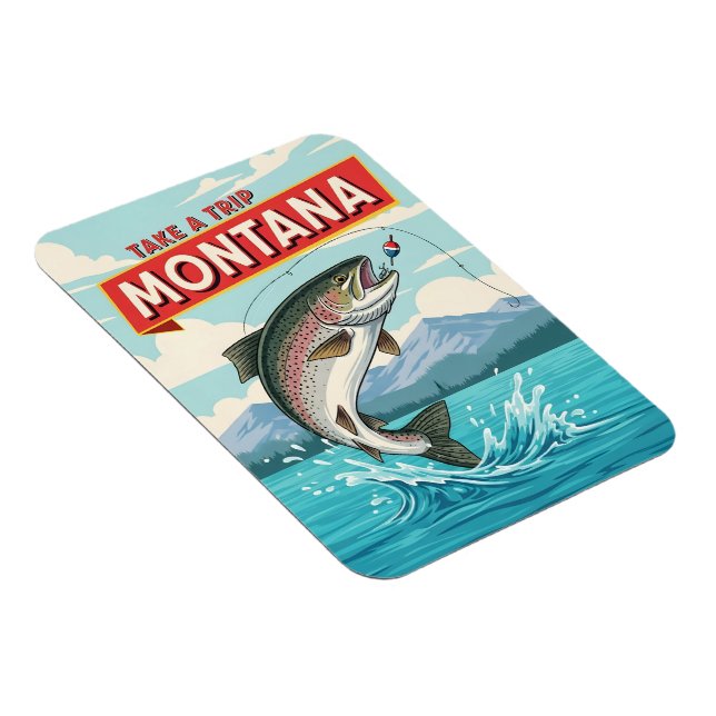 Magnet Flexible voyage de pêche dans le Montana (Côté Droit)