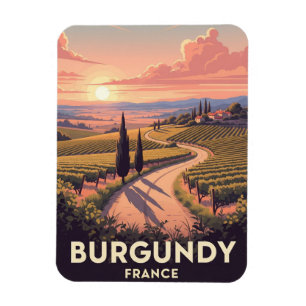Magnet Flexible Voyage en Bourgogne vintage