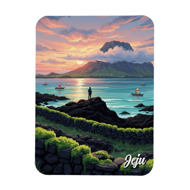 Magnet Flexible Voyage en île de Jeju Corée du Sud (Vertical)