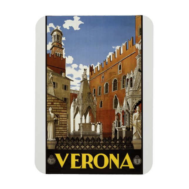 Magnet Flexible Voyage en Italie - Vérone Poster vintage (Vertical)