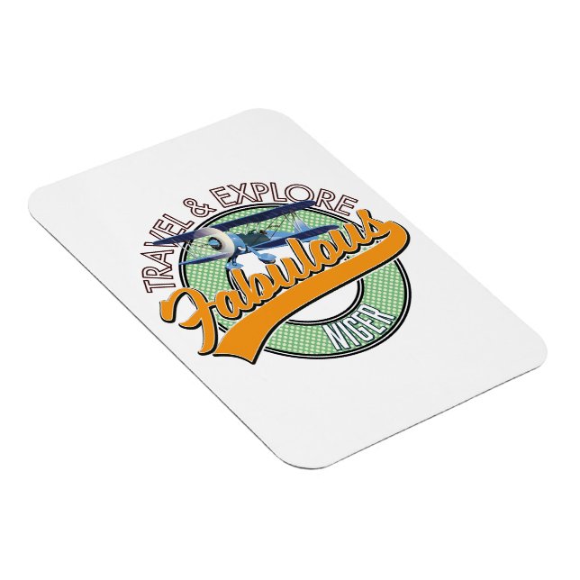 Magnet Flexible voyage explorer le fabuleux logo du Niger (Côté Droit)