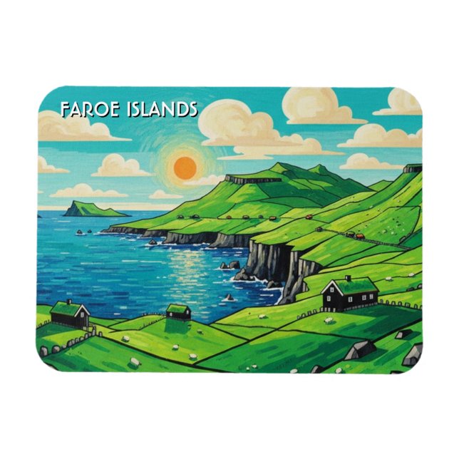 Magnet Flexible Voyage Îles Féroé Danemark (Horizontal)