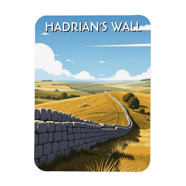 Magnet Flexible Voyage le long du mur d'Hadrien (Vertical)