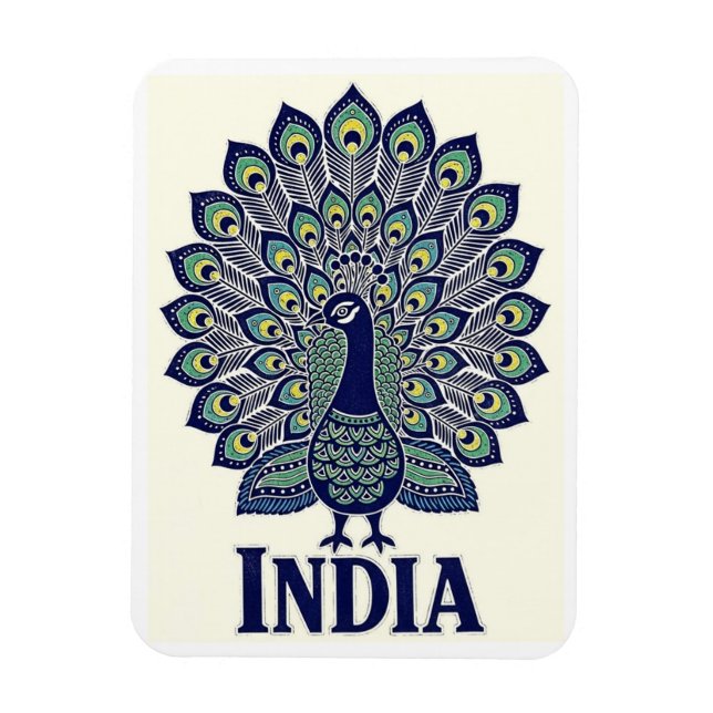 Magnet Flexible Voyage Paon Inde (Vertical)