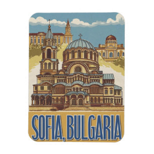 Magnet Flexible Voyage Sofia, bulgarie cadeaux vintages et souveni