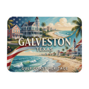 Magnet Flexible Voyage sur la côte du Golfe du Texas à Galveston