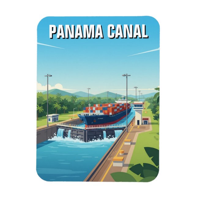 Magnet Flexible Voyage sur le canal de Panama (Vertical)