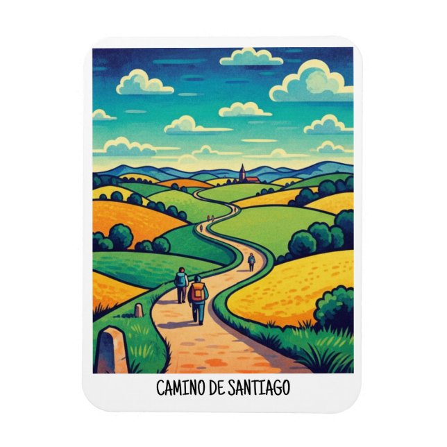Magnet Flexible Voyage sur le chemin de Saint-Jacques (Vertical)