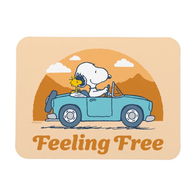 Magnet Flexible Voyage sur route | Arachides se sentent libres (Horizontal)