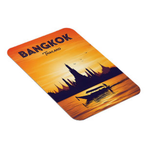Magnet Flexible Voyage vintage Bangkok Thaïlande