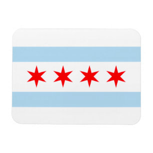 Magnet Flexible Voyage Vintage Chicago Illinois 4 Étoiles