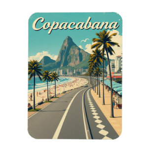 Magnet Flexible Voyage vintage - Plage de Copacabana