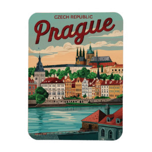 Magnet Flexible voyage vintage prague ville république tchèque cad