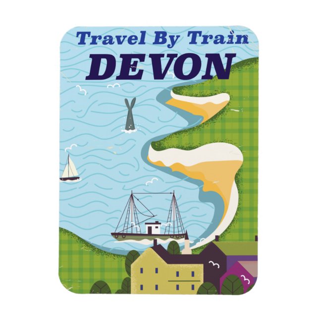 Magnet Flexible Voyagez en train Devon (Vertical)