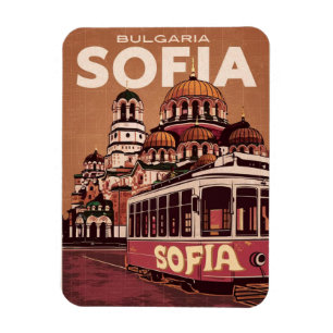 Magnet Flexible Voyagez Sofia, Bulgarie cadeaux vintage et souveni