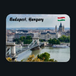 Magnet Flexible Vue aérienne du Pont des Chaînes à Budapest, Hongr<br><div class="desc">Budapest,  Hongrie - Vue aérienne du Pont Chaîne Szechenyi avec Académie des Sciences et Basilique Saint Etienne en arrière - plan - Budapest,  Hongrie</div>