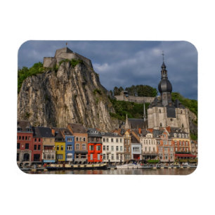 Magnet Flexible Vue colorée sur la ville de Dinant au coucher du 