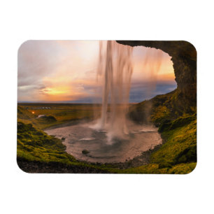 Magnet Flexible Vue de cascade de l'Islande Seljalandsfoss