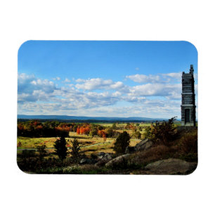 Magnet Flexible Vue de Gettysburg de petit couvercle rond