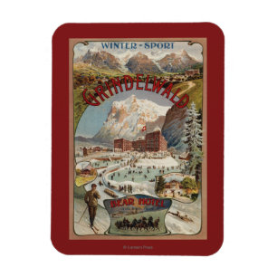 Magnet Flexible Vue de l'affiche promotionnelle d'hôtel d'ours