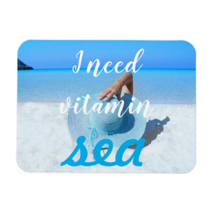 Magnet Flexible Vue //de plage j'ai besoin de la mer de vitamine