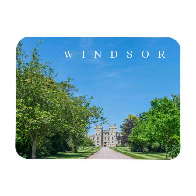 Magnet Flexible Vue d'entrée du château de Windsor aimant frigo (Horizontal)