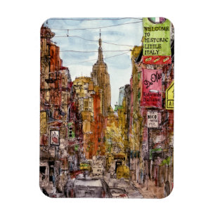 Magnet Flexible Vue des destinations   New York City de la peu