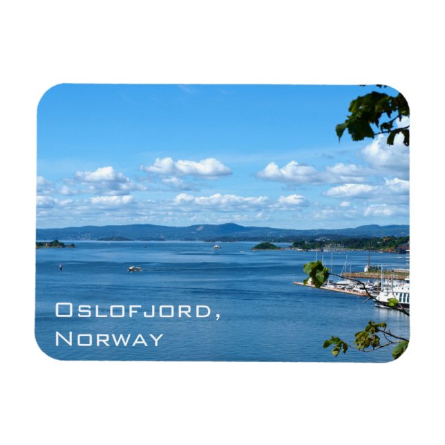 Magnet Flexible Vue estivale d'Oslofjord depuis Oslo, Norvège (Horizontal)